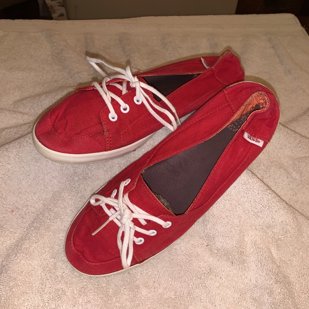 Vans Surf Siders Tie up Red size 9
